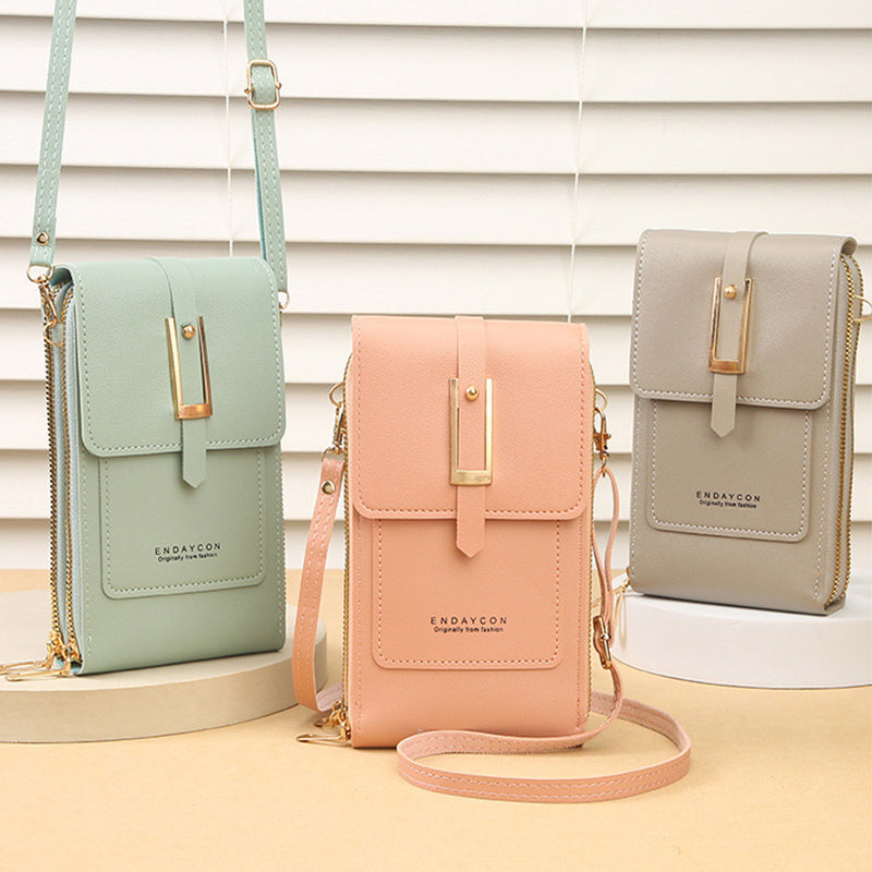 Women's Crossbody Shoulder Bag Transparent Multifunctional Touch Screen Phone Bag Brand: aeac