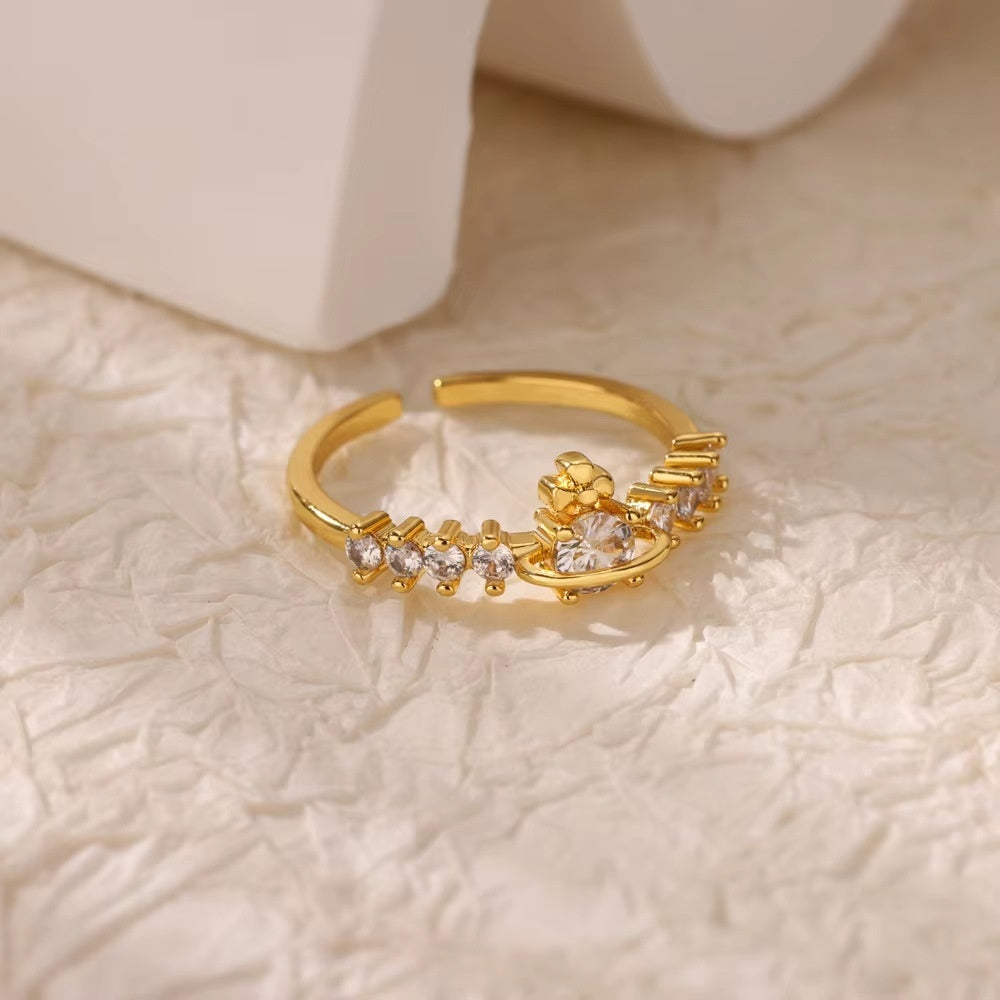 Retro Affordable Luxury Open Purple Zircon Ring Brand: aeac