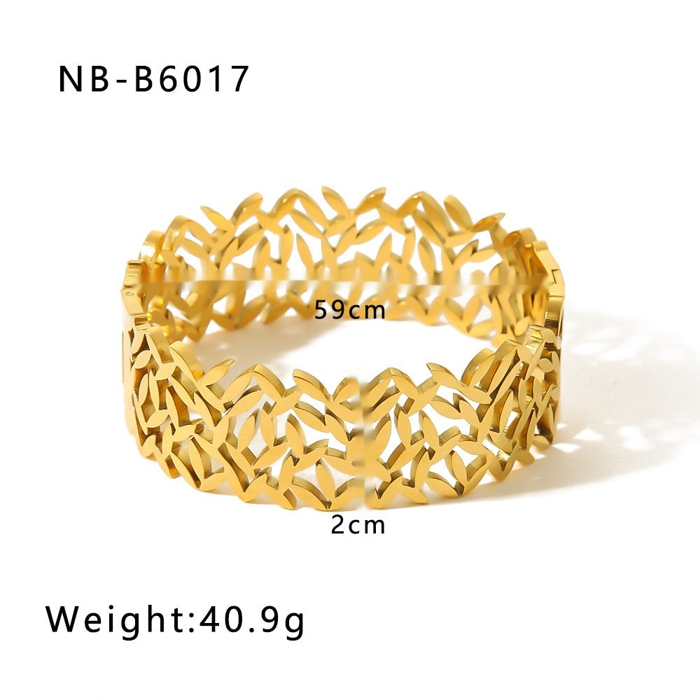 18K Retro Popular Titanium Steel Bracelet Brand: aeac