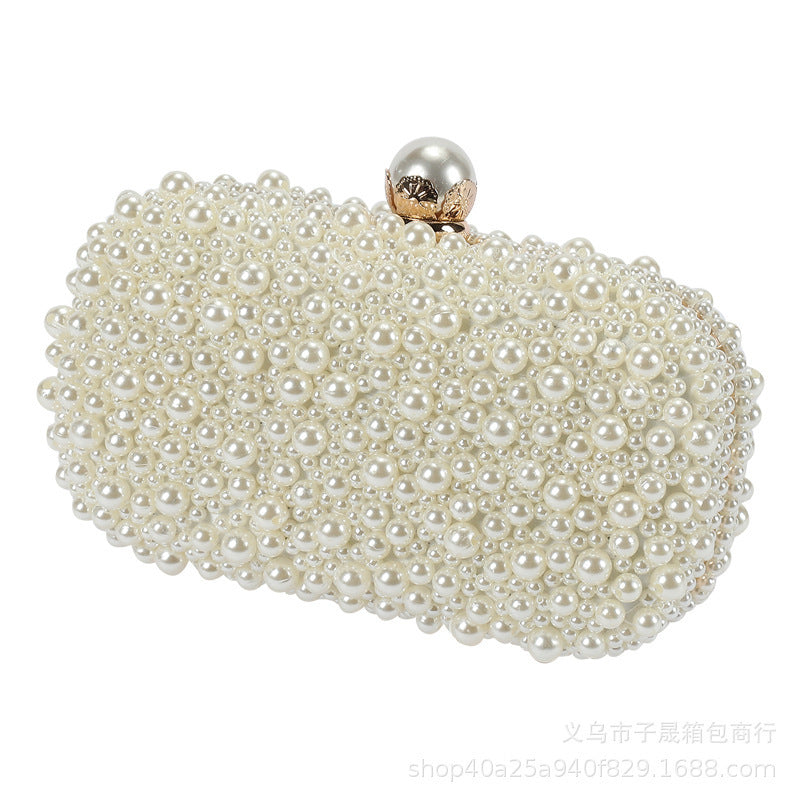 Women's Pearl Dinner Bag Soft Surface Lock Clutch Brand: aeac