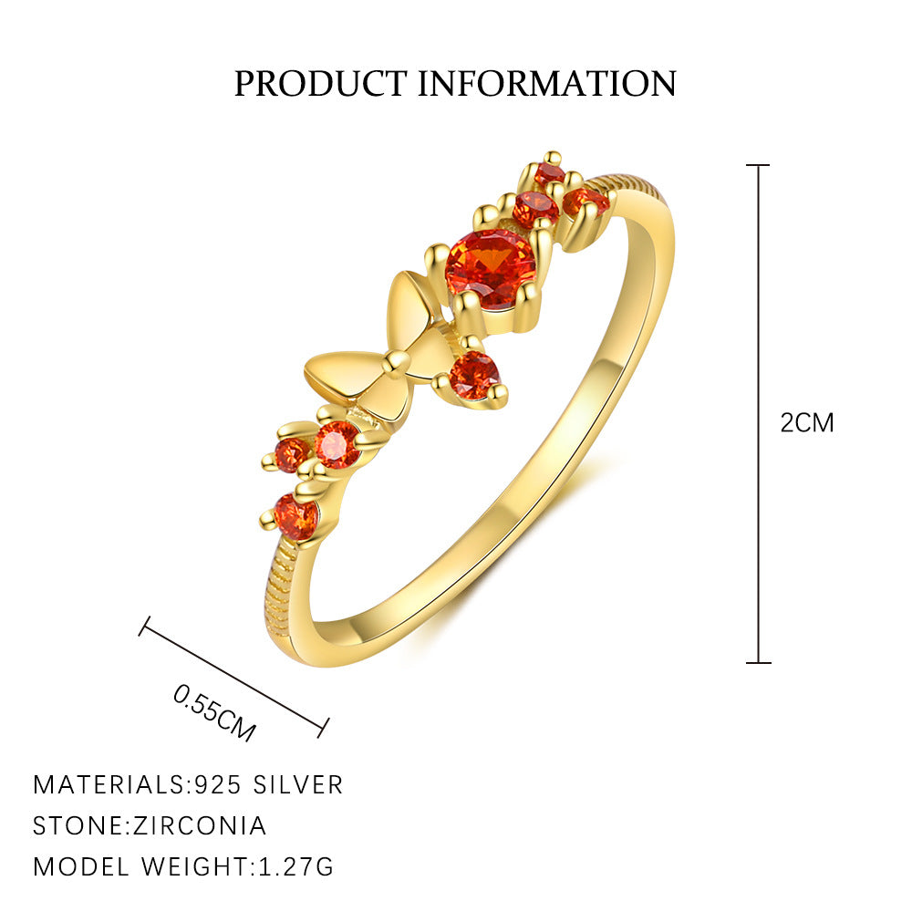 Sterling Silver Geometric Round Ring For Women Light Luxury Style With Brand: aeac