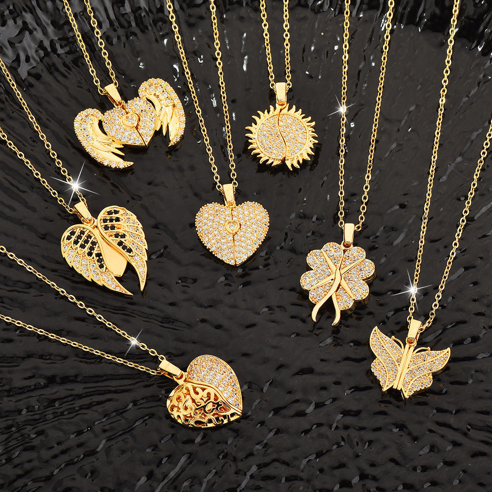 Women's Fashion Zircon Open And Close Clavicle Necklace Brand: aeac