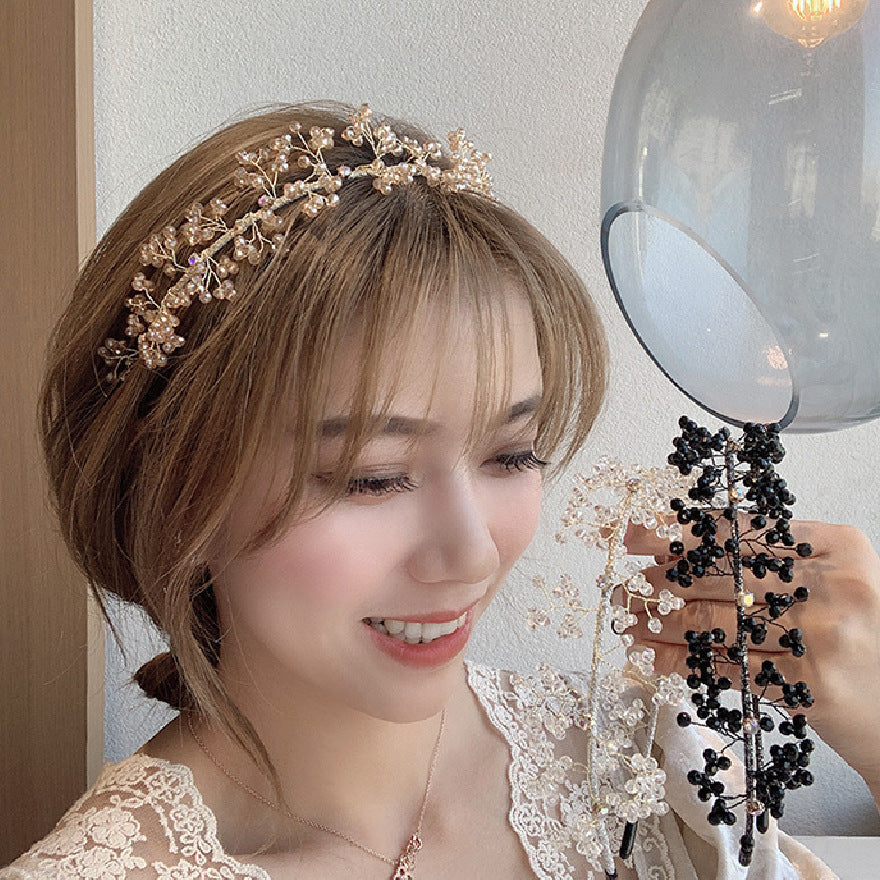 Versatile And Elegant Going Out Headdress Hair Accessories Temperament Retro Bridal Headband Brand: aeac