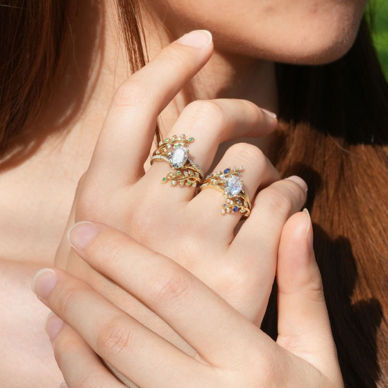Creative Design Of Copper Color Zircon Ring Brand: aeac
