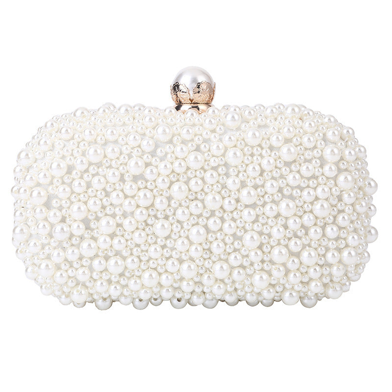 Women's Pearl Dinner Bag Soft Surface Lock Clutch Brand: aeac