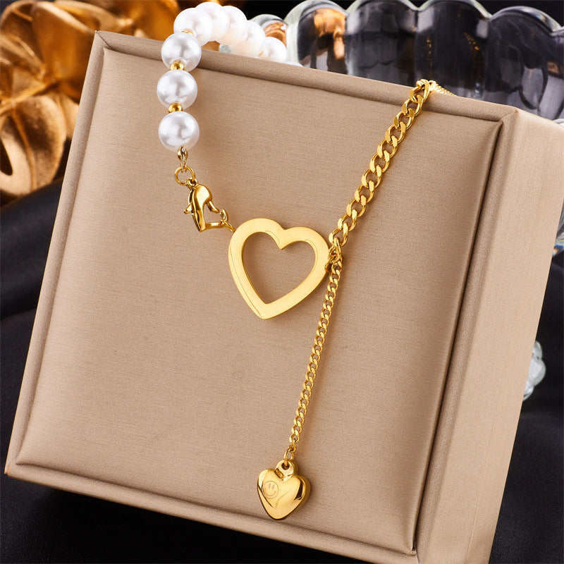 Diamond Square Pendant Titanium Steel Twin Necklace Brand: aeac