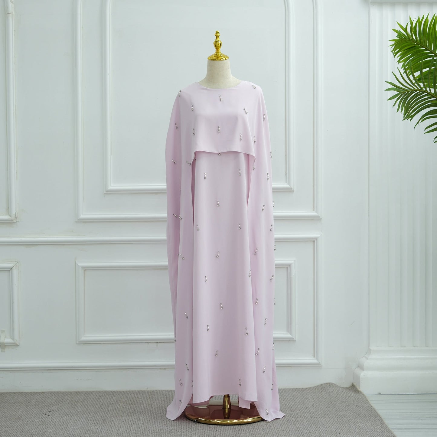 Womens Fashion Solid-Color Beaded Dress Brand: aeac