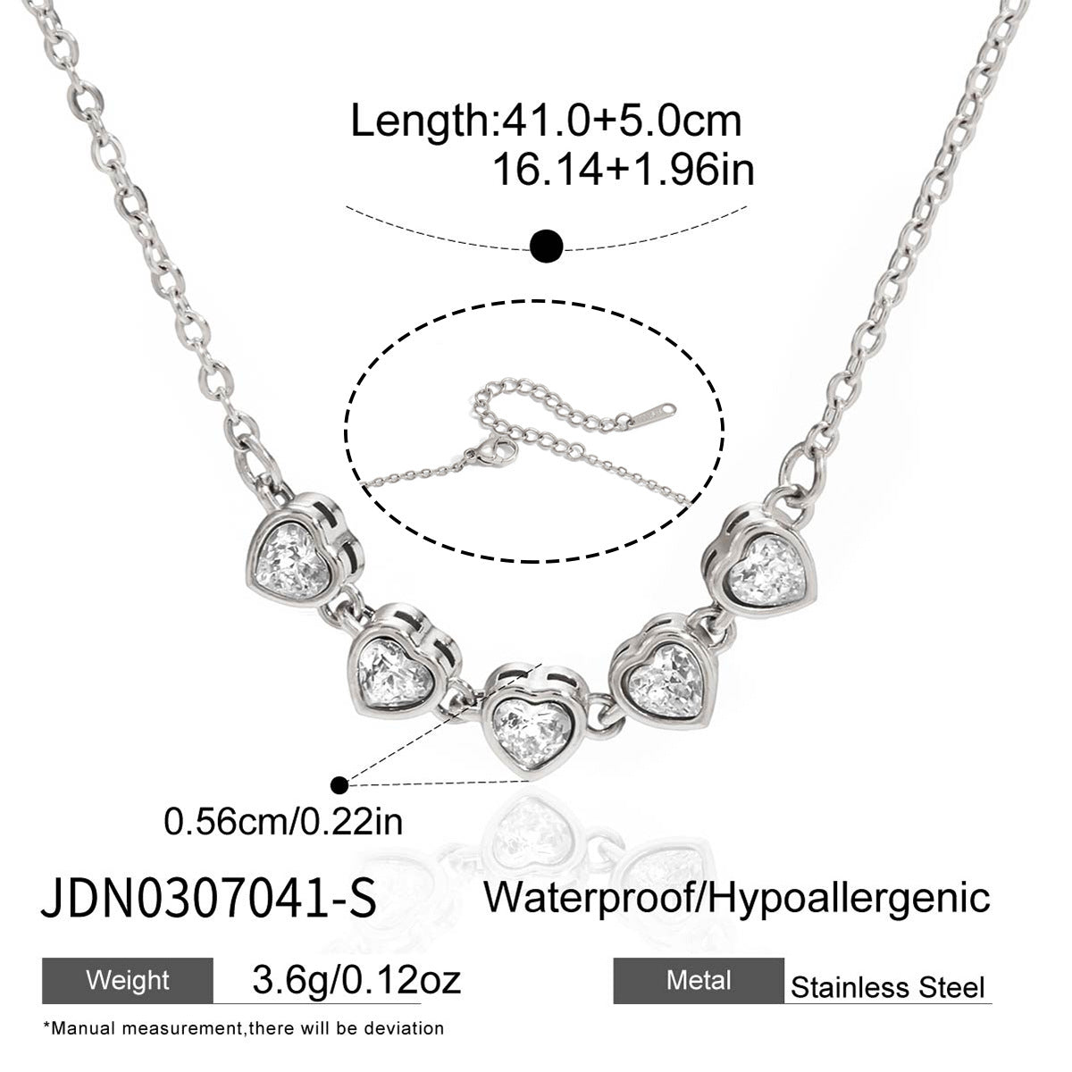 Spring Summer Vacation Jewelry Titanium Steel Colorful Zircon Necklace Light Luxury Brand: aeac