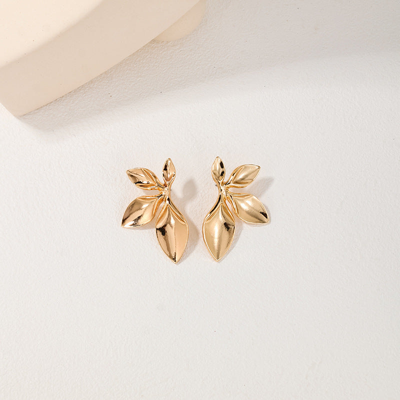 Irregular Metal Flower Women's Earrings Brand: aeac