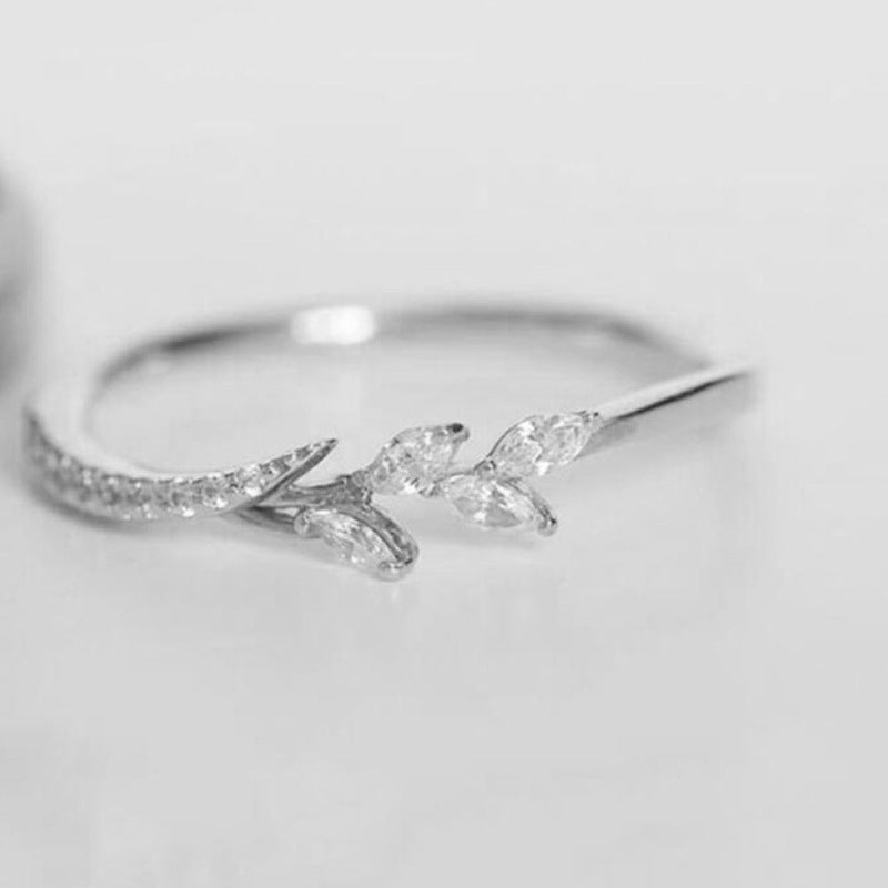 Women's European And American Luxury Flower Branch Ring Brand: aeac
