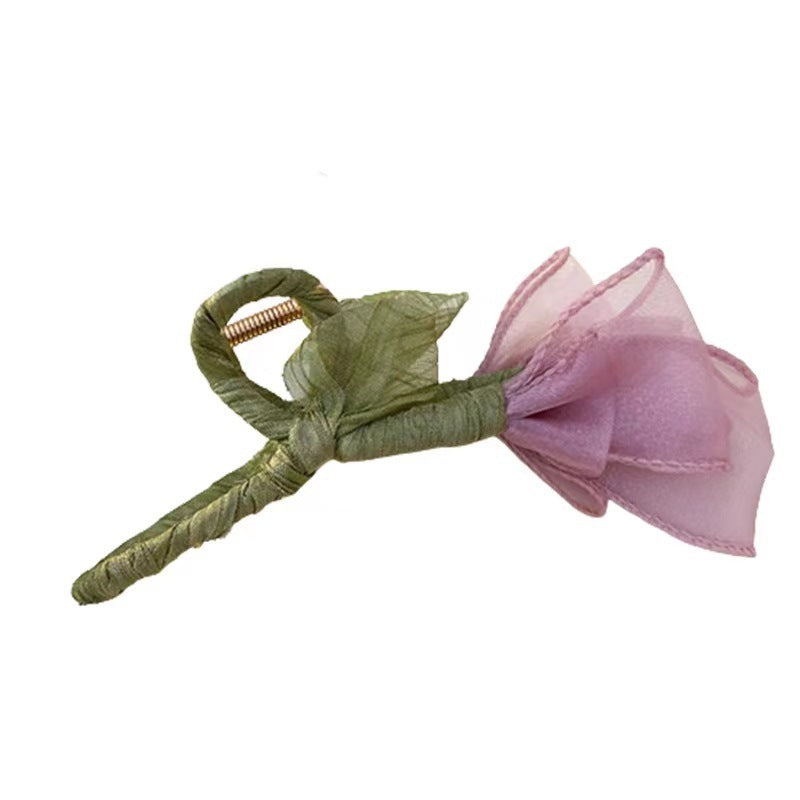 Tulip Flower Hair Clip Korean Style Sweet Back Head Brand: aeac