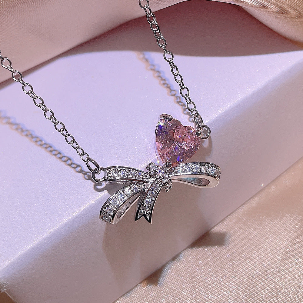 Love Bowknot Zircon Jewelry Three Piece Set Brand: aeac