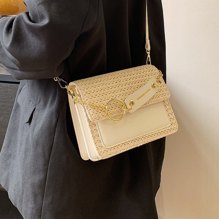 New Fashion Single Shoulder Crossbody Women's Braided Small Square Bag Brand: aeac