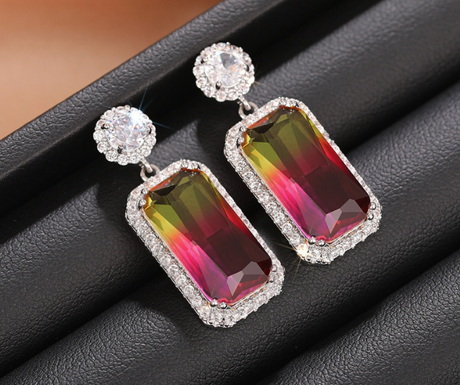 Earrings Women's Colorful Eye-catching Geometric Ornament Brand: aeac