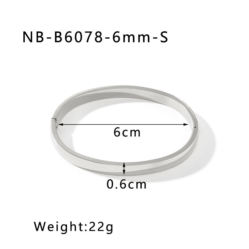 Zircon Titanium Steel Electroplated Bracelet Brand: aeac