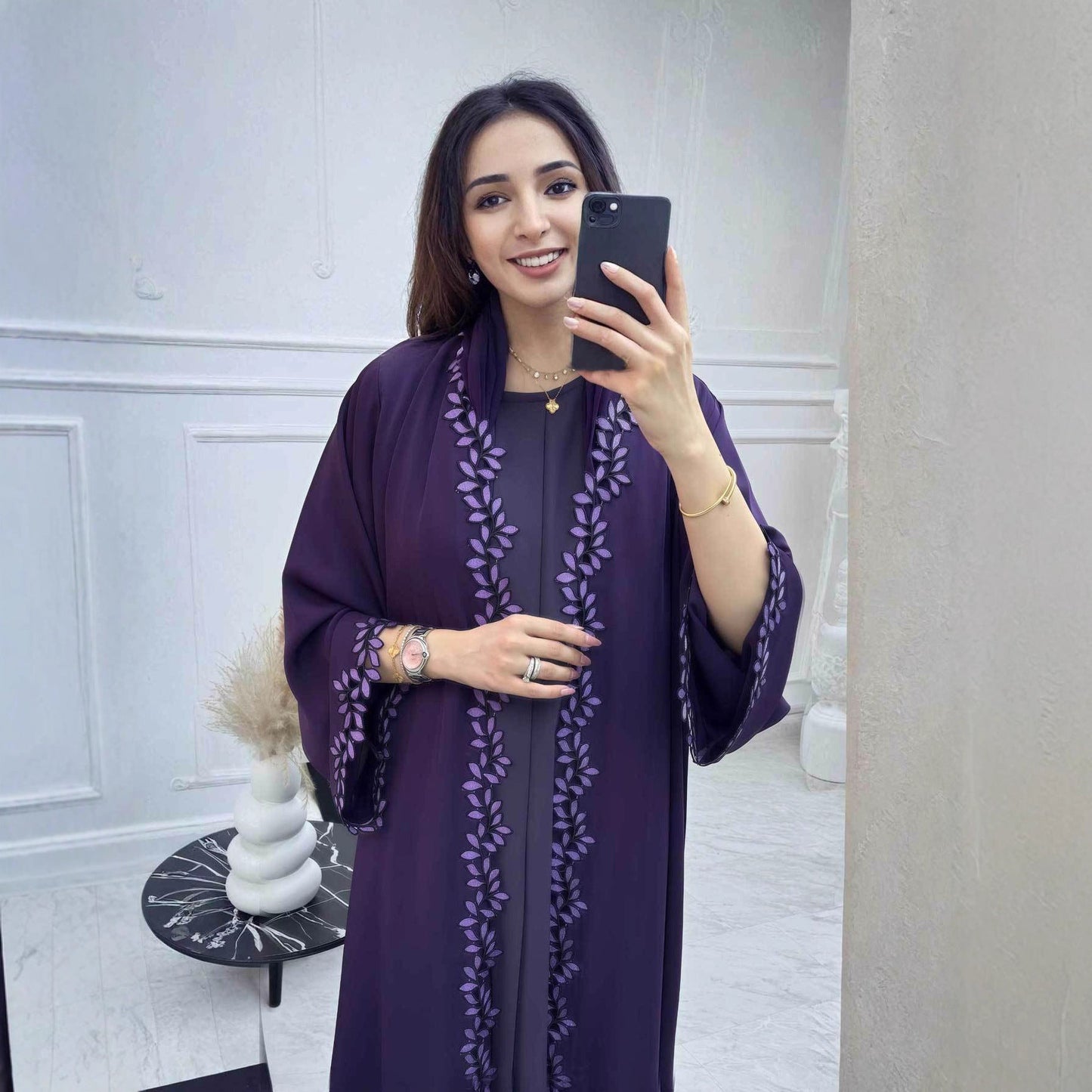 Women's Loose Fashionable Elegant Lace Robe Dress Brand: aeac