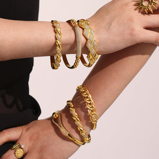 High-end Stainless Steel Zircon Bracelet Brand: aeac