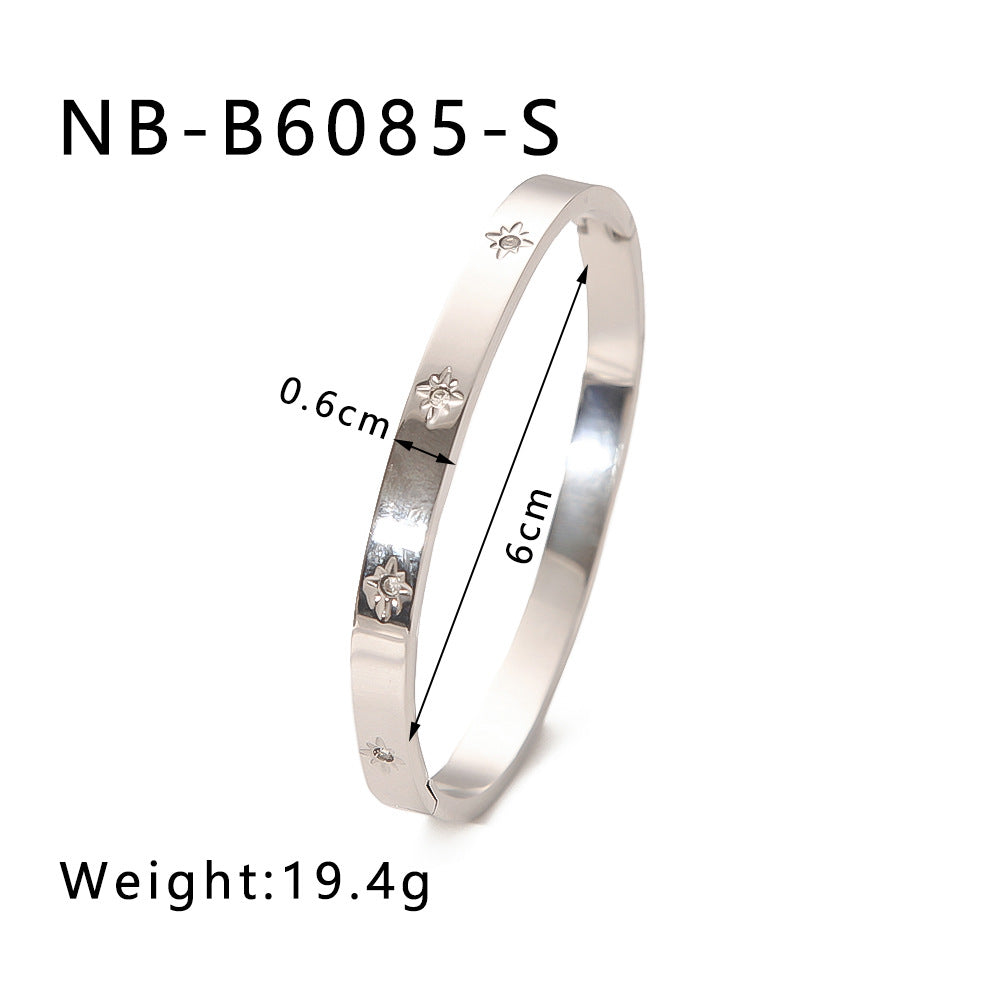 Zircon Titanium Steel Electroplated Bracelet Brand: aeac