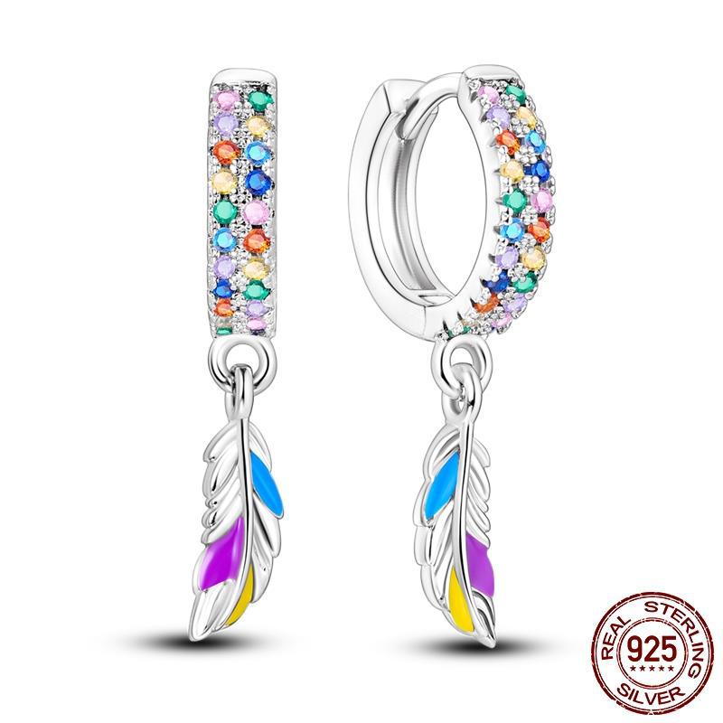 Colored Women Hope Earrings 925 Sterling Silver Heart Hope E Brand: aeac