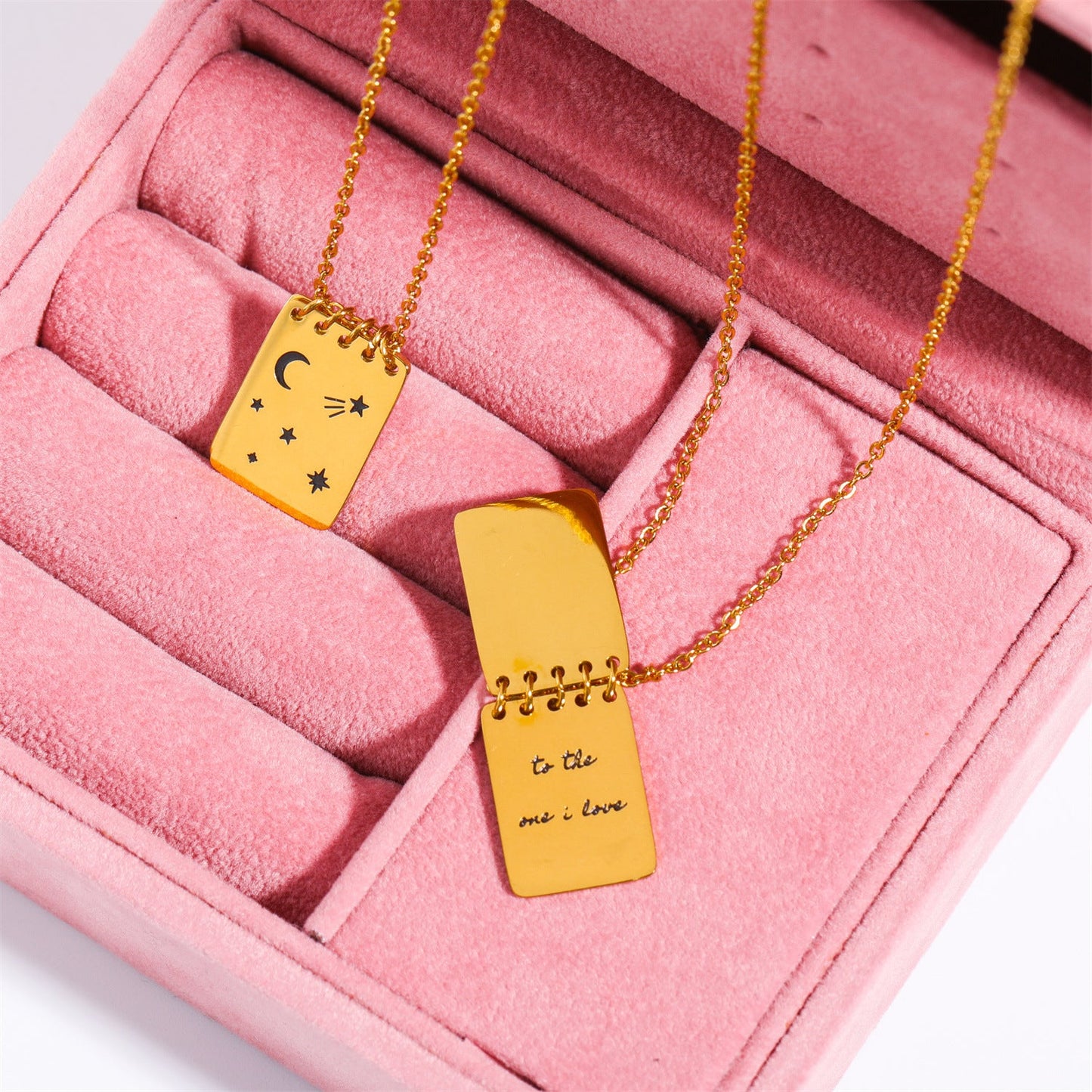 Astronomical Notebook Star And Moon Necklace Vacuum Plating Brand: aeac