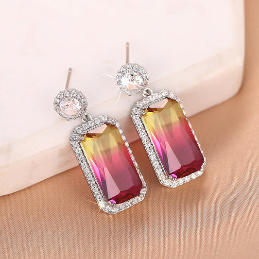 Earrings Women's Colorful Eye-catching Geometric Ornament Brand: aeac