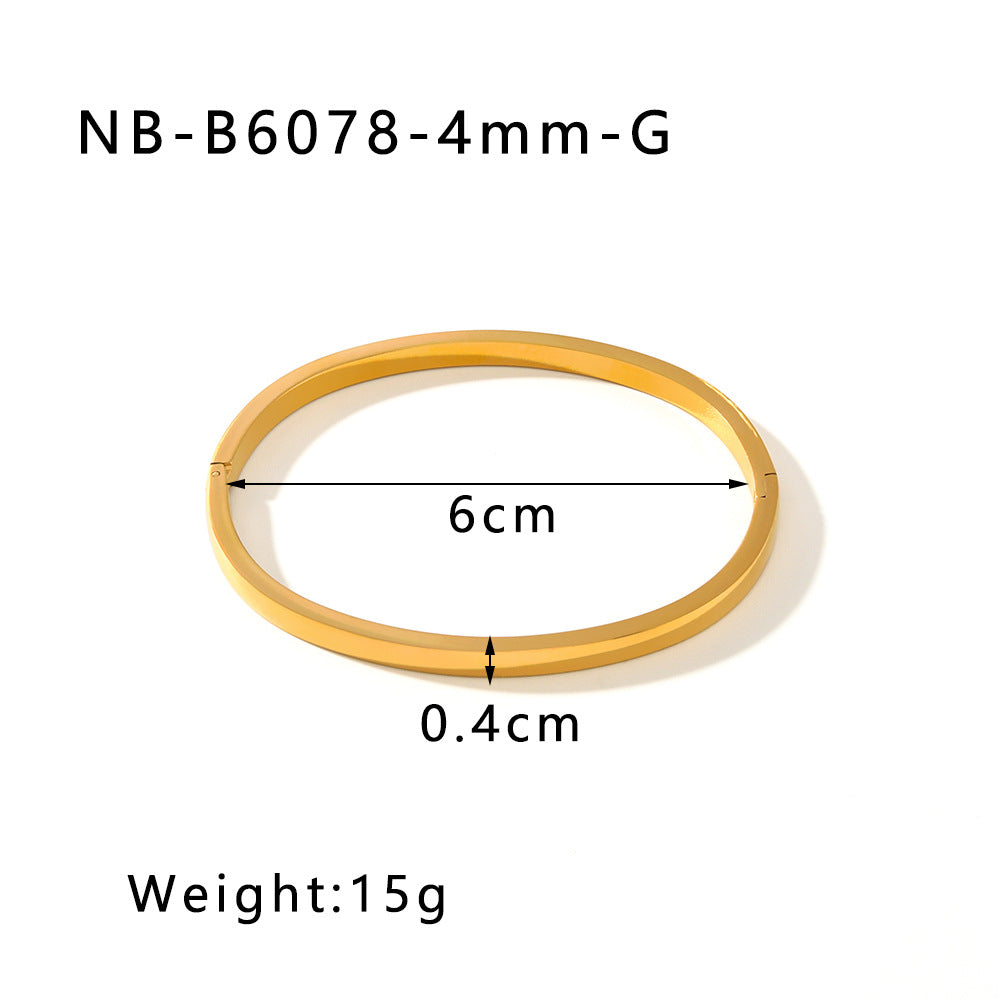 Zircon Titanium Steel Electroplated Bracelet Brand: aeac