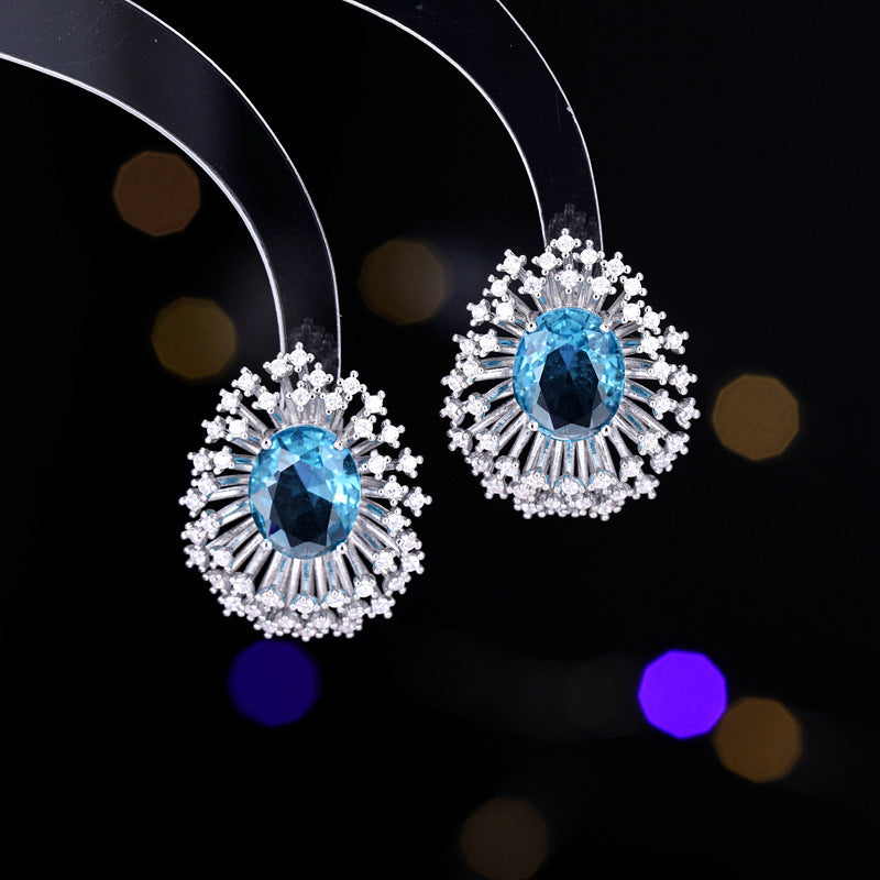 Luxury Sterling Silver Fireworks Stud Earrings Brand: aeac