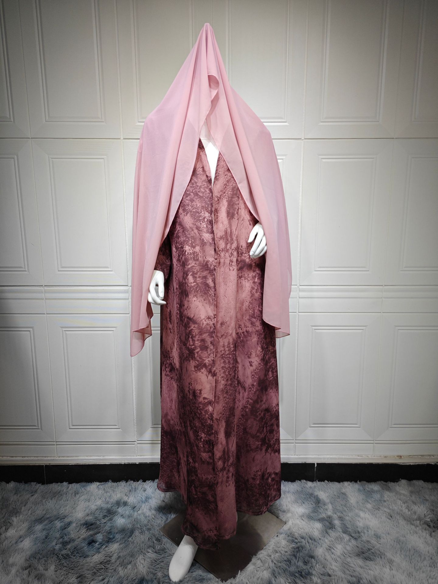 Women's Chiffon Printed Two-piece Summer Casual Jacket With Headscarf Brand: aeac