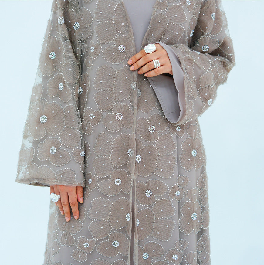 Stylish Casual And Elegant Floral Beaded Cardigan Brand: aeac