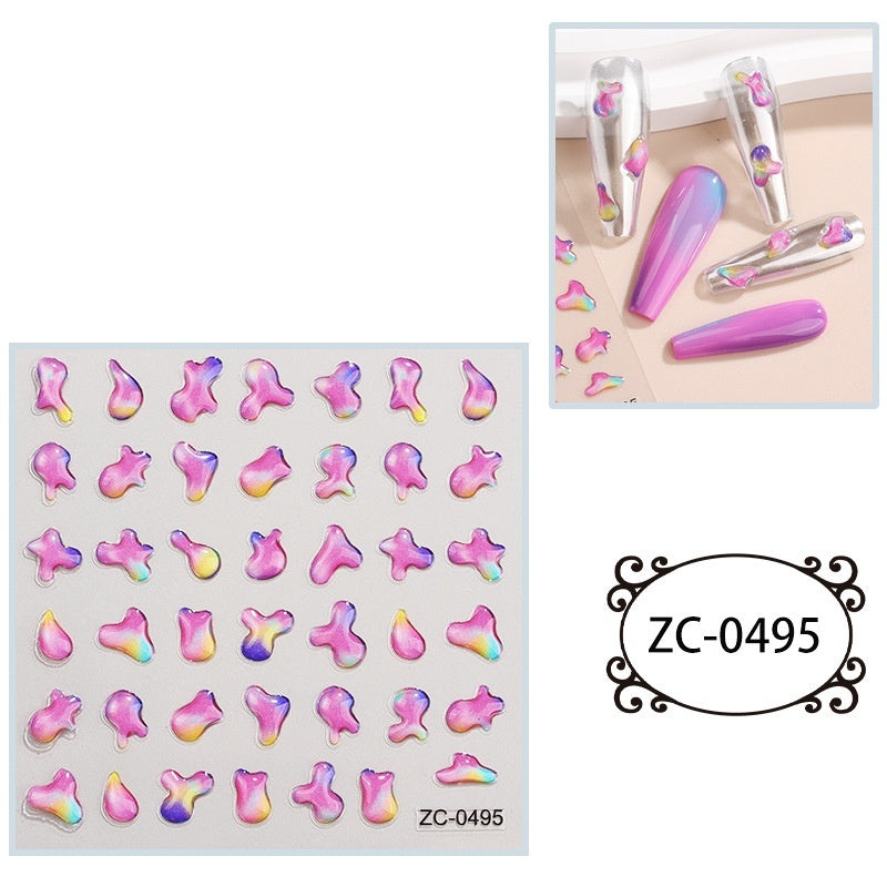 Creative Stickers Cute 3D Jelly Soft-Plastic Embossed Decals Brand: aeac