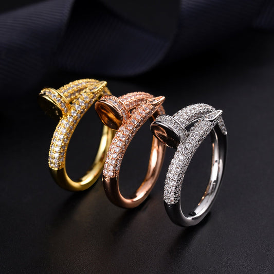 Personality nail ring plating gold trend jewelry Brand: aeac