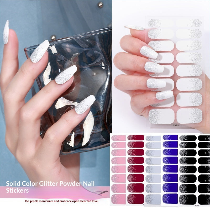 16-piece Solid Color Gradient Spring PLine Nail Film Brand: aeac