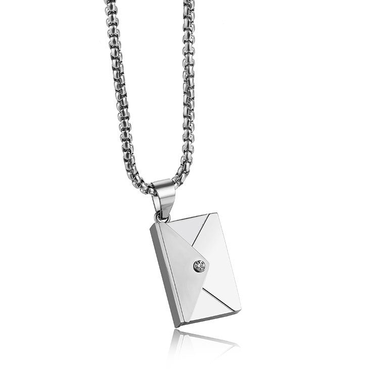 Envelope Stainless Steel Necklace And Pendant Brand: aeac