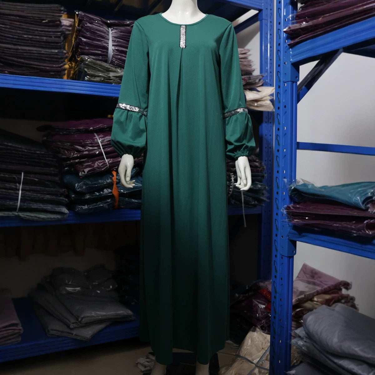 Fashionable Long-Sleeve Casual Sequin Dress Brand: aeac