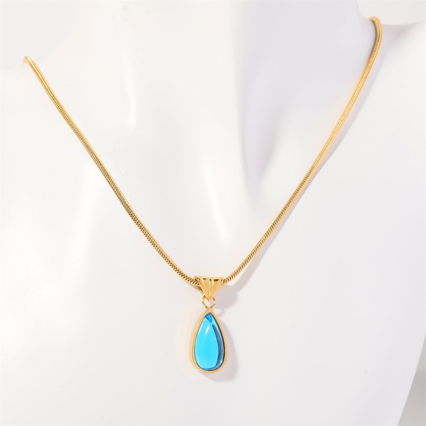 Water Drop Blue Ocean Necklace Brand: aeac
