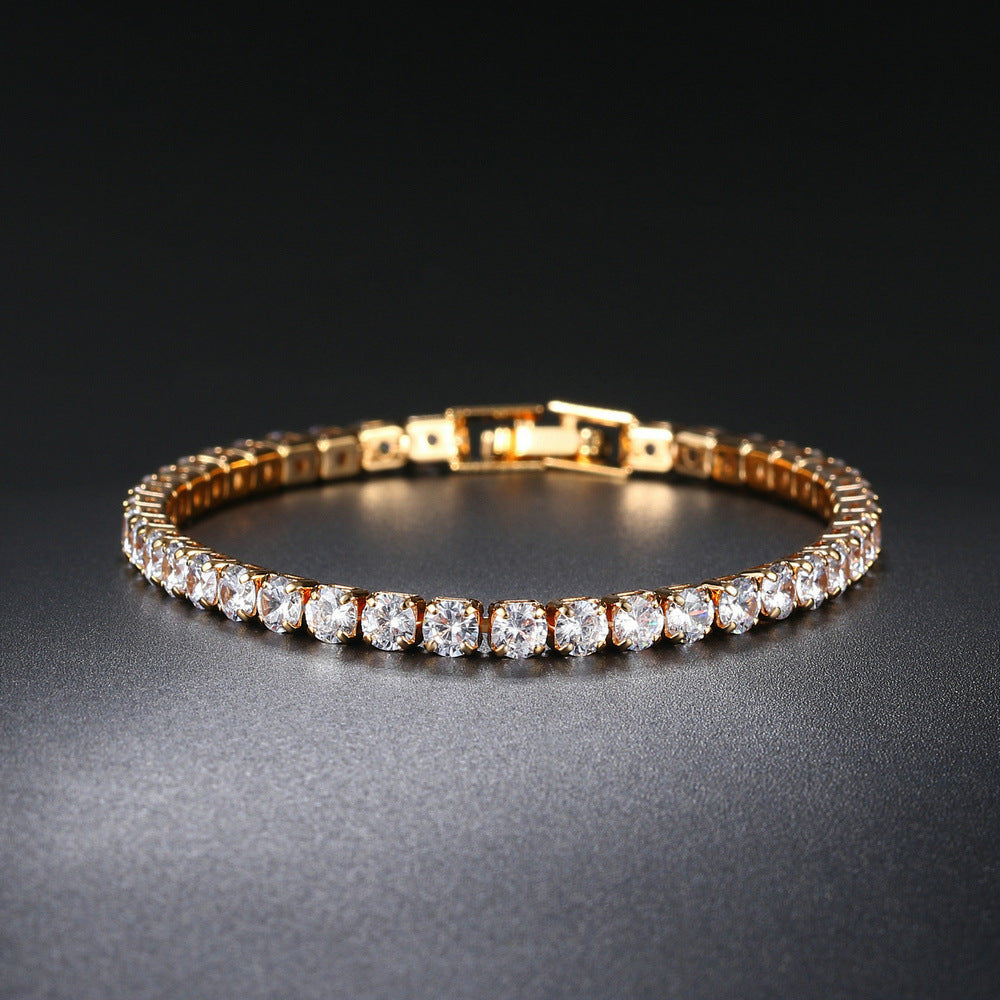 Colorful Zircon Flower Bracelet Full Diamond Plated White Gold Brand: aeac