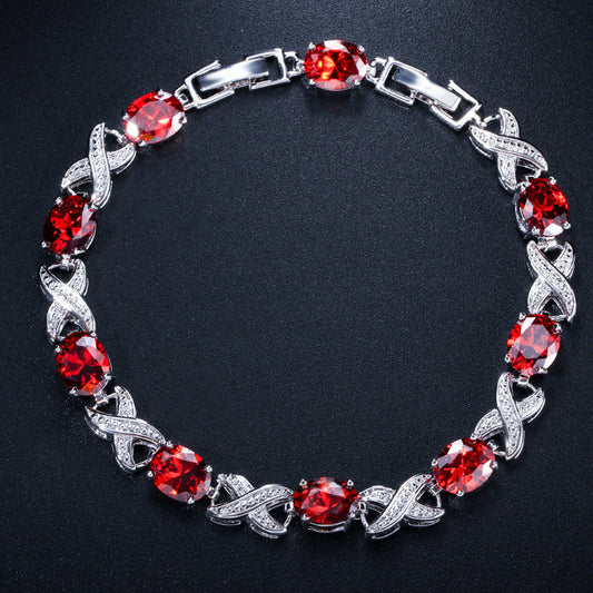 Korean Fashion Trend Bracelet High-Grade AAA Zircon Multi-Color Optional Brand: aeac