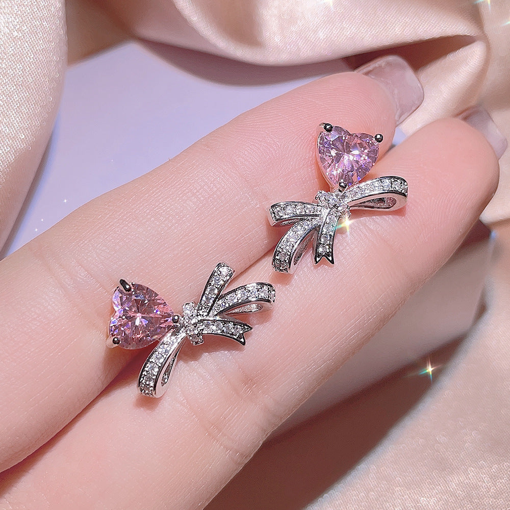 Love Bowknot Zircon Jewelry Three Piece Set Brand: aeac