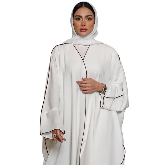 Women's White Patchwork Plus Size Women's Abaya Robe Brand: aeac