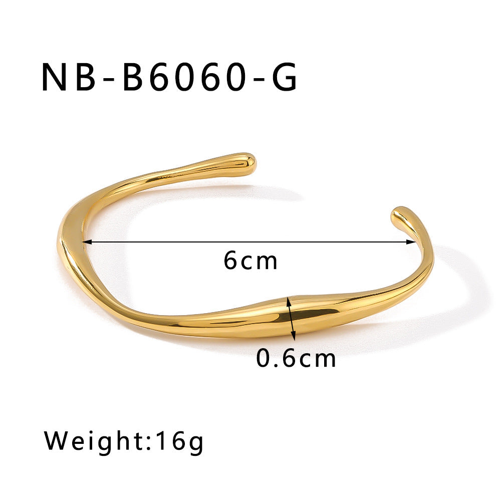 Zircon Titanium Steel Electroplated Bracelet Brand: aeac
