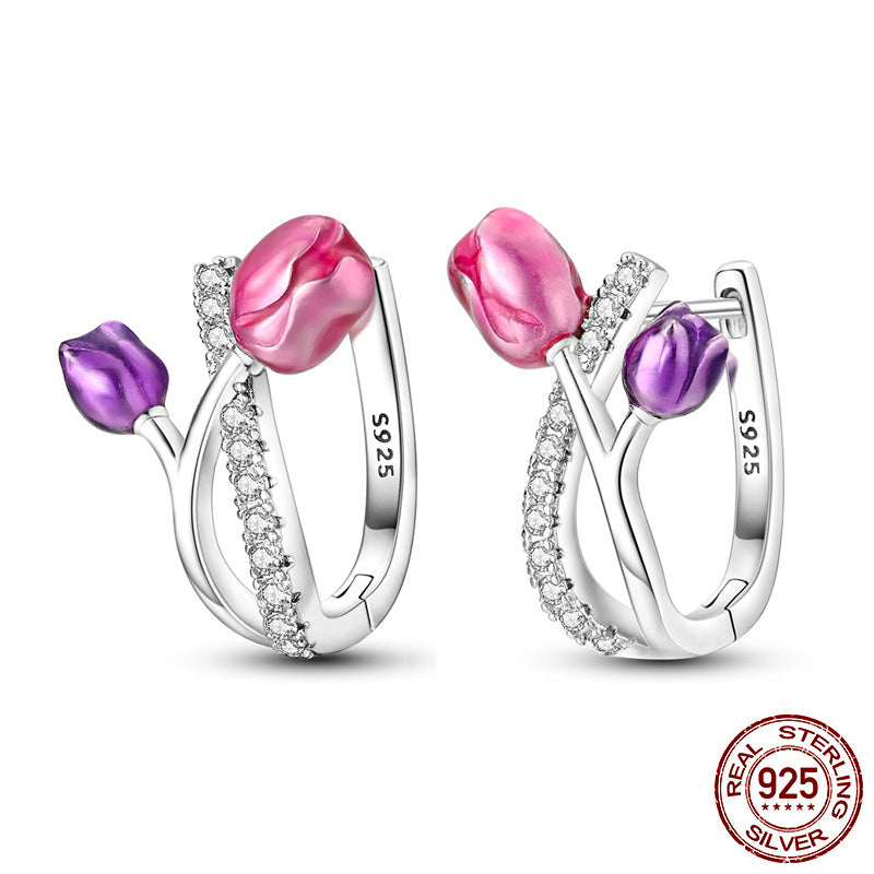 Colored Women Hope Earrings 925 Sterling Silver Heart Hope E Brand: aeac