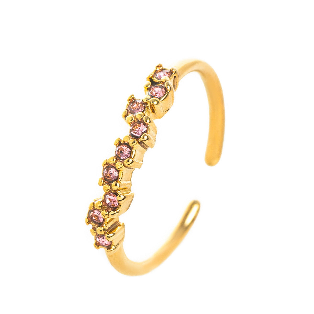Titanium Steel European And American-style Colorful Zircon December Birthstone Ring Brand: aeac