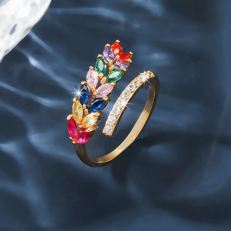 Women's Non-fading Ring Fashion Wheat Ring Brand: aeac