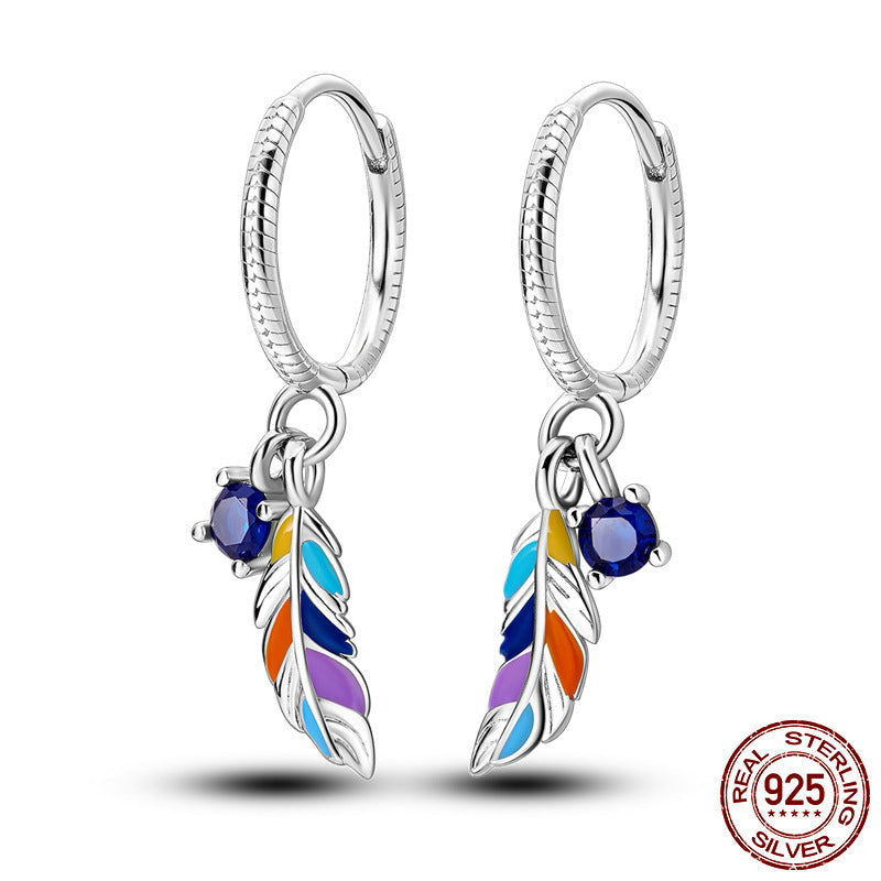 Colored Women Hope Earrings 925 Sterling Silver Heart Hope E Brand: aeac