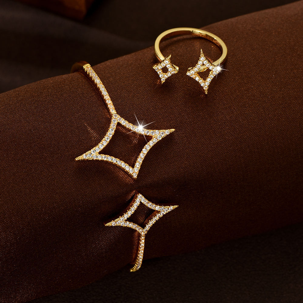 Star Shape Brace Lace Bracelet Zirconia Bride Wedding Brand: aeac