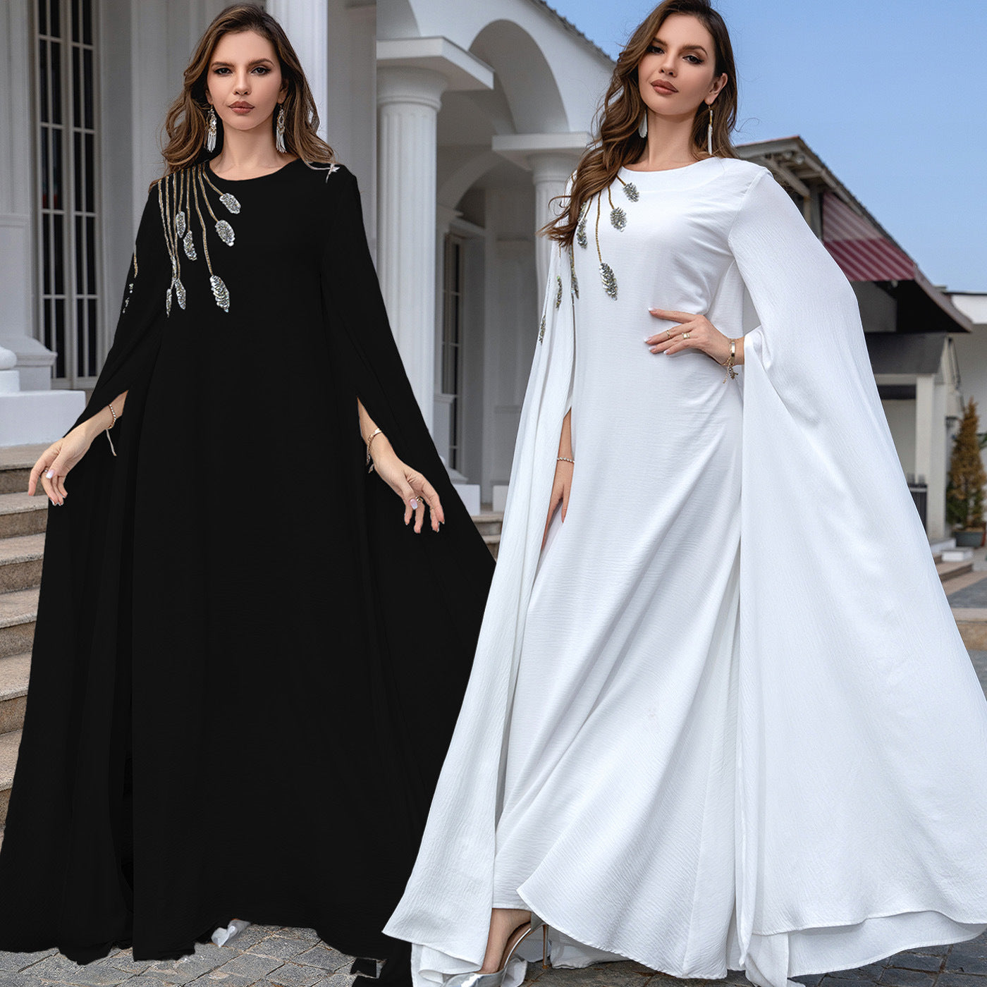 Muslim Robe Abaya Embroidered Women's Robe Evening Gown Brand: aeac