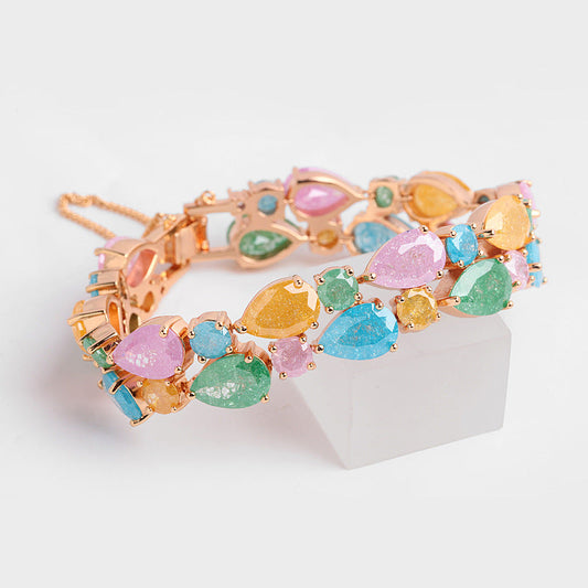 Ice Flower Zircon Bracelet Brass Crystal Brand: aeac