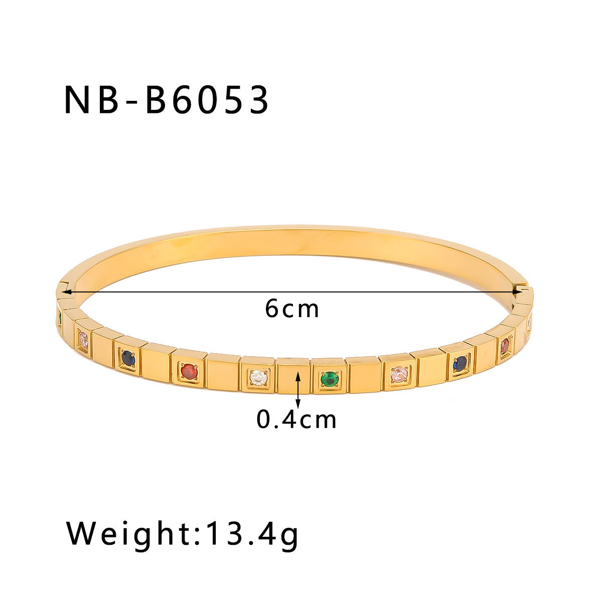 Zircon Titanium Steel Electroplated Bracelet Brand: aeac