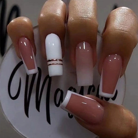 Women's Simple French Gradient Nail Sticker Brand: aeac