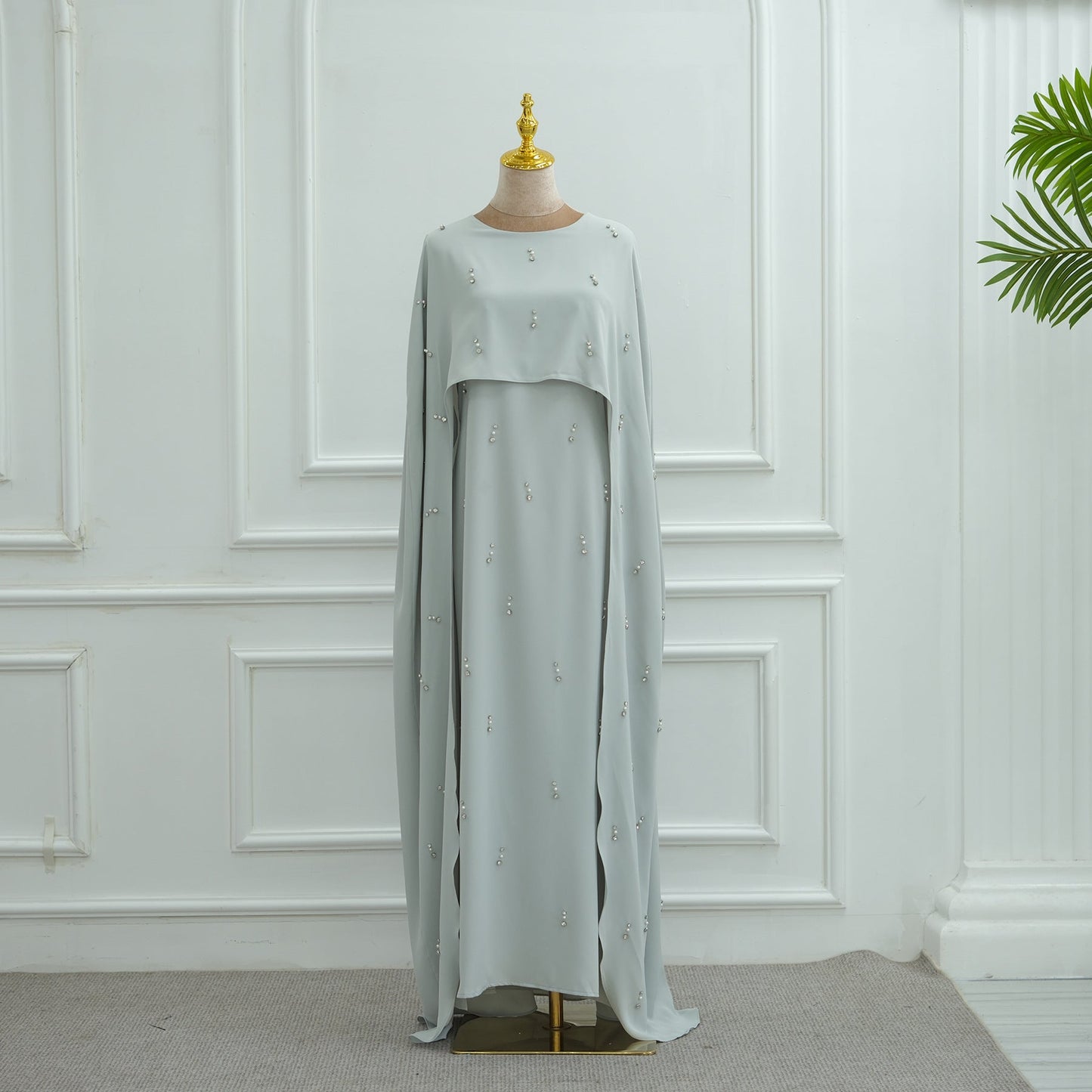 Womens Fashion Solid-Color Beaded Dress Brand: aeac